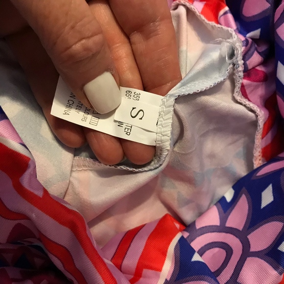 Pink and Blue Stretch GoGo Pants - Picture 5 of 6